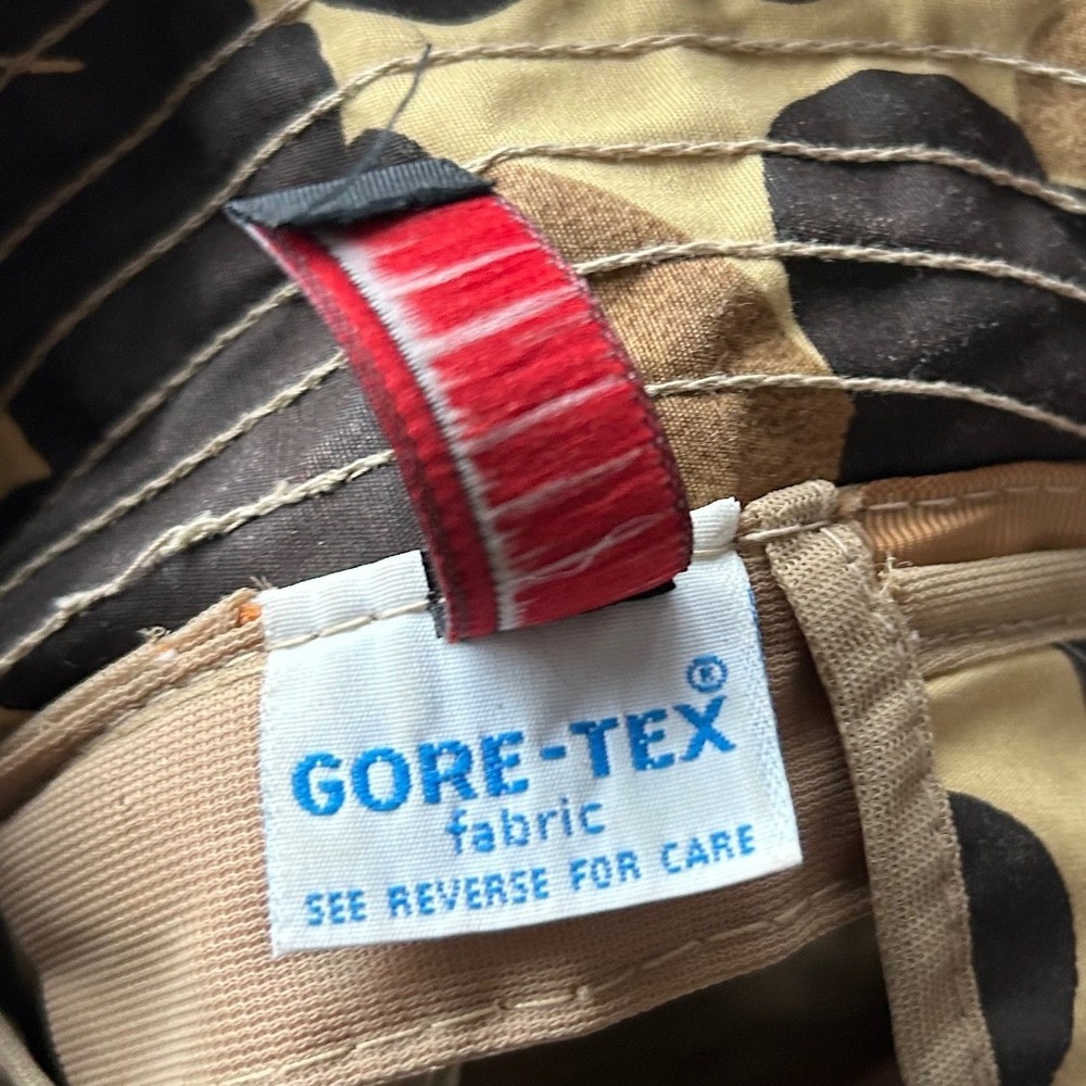 Vintage 80's Goretex Duck Camo Hat Camouflage Hat Thermal Insulate Brown Black - Picture 5 of 9